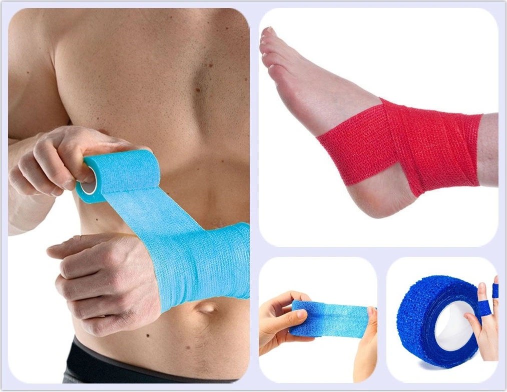 Colorful Medical Sport Self-Adhesive Cohesive Bandage