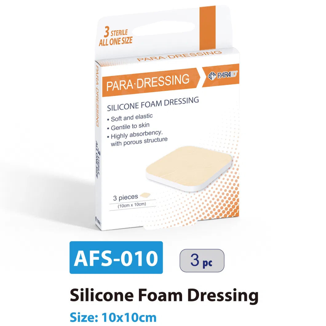 Silicone Foam Dressing 10*10cm Adhesive