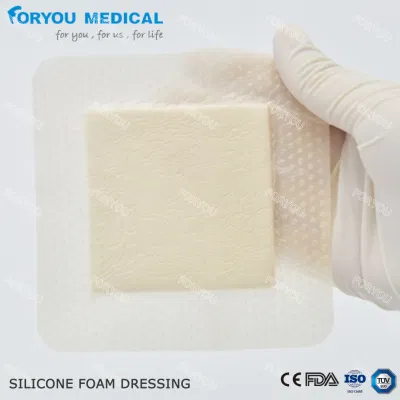 Foryou Meidcal Medicazione per ferite croniche Medicazione in schiuma di silicone per la cura delle ferite